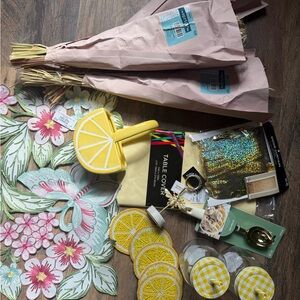 Yellow Spring Party Accessories - Home Garden Party Supplies or Bachelorette
